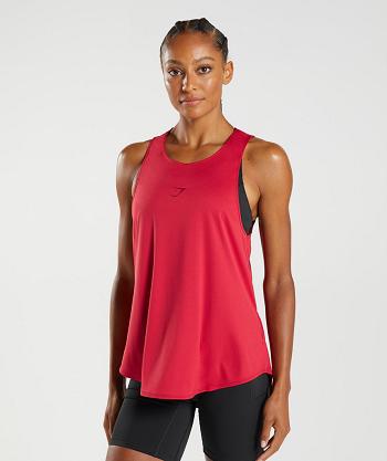 Dámské Tílko Gymshark Tréninková Brandmark Červené | CZ 3216KOR